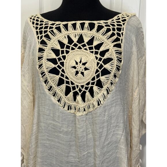 Boho Crochet Tassel Beach Cover-Up | Shein | Coastal Cowgirl Vibes 3 XL - Picture 2 of 8